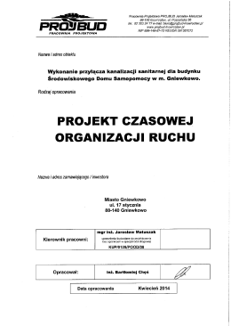 Zał. 1 Projekt czasowej organizacji ruchu