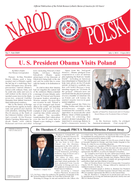 July 1, 2011 - Polish Roman Catholic Union of America