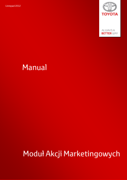 Moduł Akcji Marketingowych Manual