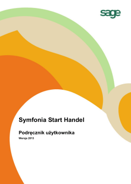 Symfonia Start Handel Podręcznik użytkownika