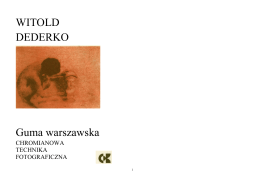 WITOLD DEDERKO Guma warszawska
