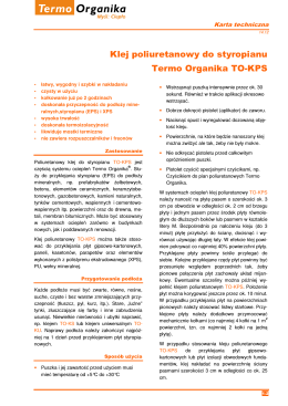 Klej poliuretanowy do styropianu Termo Organika TO-KPS 2014