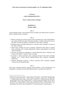 Tekst ustawy ustalony ostatecznie po rozpatrzeniu poprawek Senatu