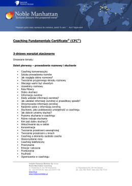 Coaching Fundamentals Certificate® (CFC®)