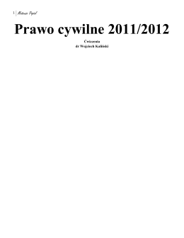 Prawo cywilne 2011/2012