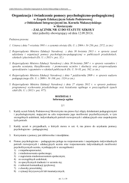 Organizacja pomocy pp - Szkoła Podstawowa im. Kornela