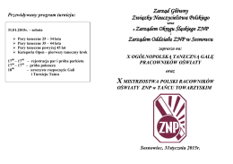 program mistrzostw - Związek Nauczycielstwa Polskiego