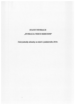 STATUT FUNDACJI - Fundacja Tesco Dzieciom