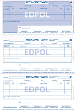 Druk przekazania towaru (pdf)