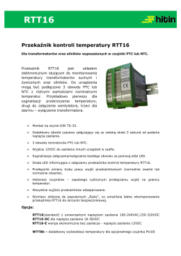 Przekaźnik kontroli temperatury RTT16
