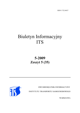 Biuletyn Informacyjny ITS - Instytut Transportu Samochodowego