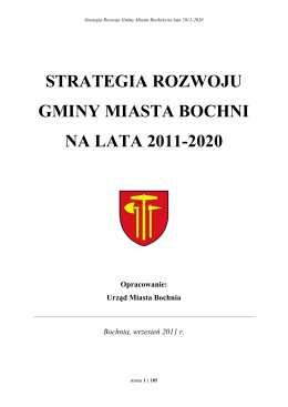 Strategii Rozwoju Gminy Miasta Bochnia na lata 2011-2020