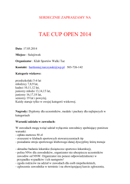 TAE CUP OPEN 2014