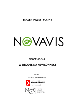 teaser inwestycyjny novavis sa w drodze na newconnect
