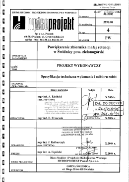 Specyfikacja techniczna wykonania i odbioru rob&oacute;t