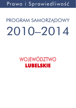 Program samorządowy dla województwa lubelskiego