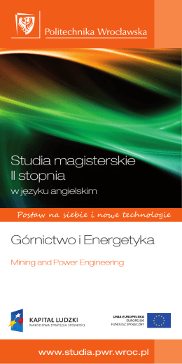 Górnictwo i Energetyka - Politechnika Wrocławska