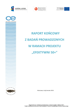 Raport - Efektywni 50+ - Warszawska Wyższa Szkoła Informatyki