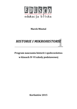 Program nauczania – Historie i mikrohistorie