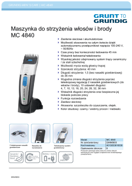 Maszynka do strzyżenia włosów i brody MC 4840