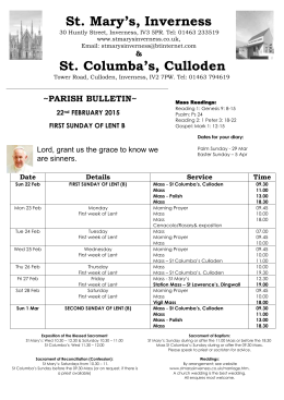 St. Mary`s, Inverness St. Columba`s, Culloden