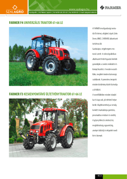 Farmer traktor -- F3-F4 sorozat - szal-agro