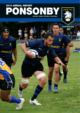 2010 ANNUAL REPORT - Ponsonby Rugby Club