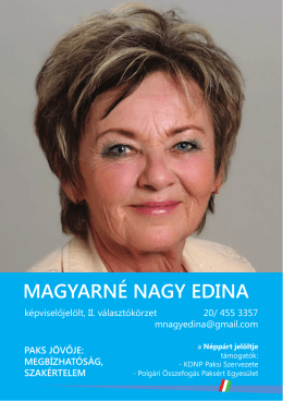 Magyarné Nagy Edina programja