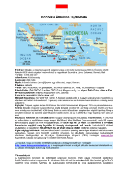 Indonézia Általános Tájékoztató