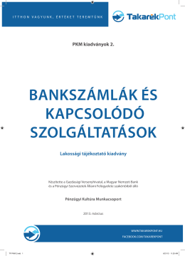 Bankszámlák és kapcsolódó szolgáltatások