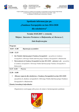 Program spotkania 03.03.2015