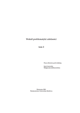 Spis treści cz.2 - zakład metodologii i pedagogiki twórczości aps