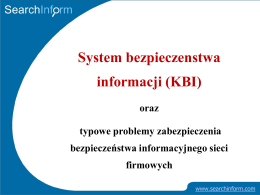 System do zarządzania bezpieczeństwem informacji
