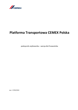 Platforma Transportowa CEMEX Polska