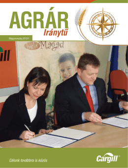 Cargill Magyarország hírlevél 2013. I. negyedév
