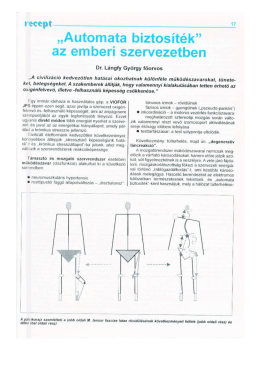 ""Automata biztos&iacute;t&eacute;k" az emberi szervezetben"