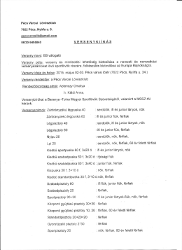 Versenykiírás