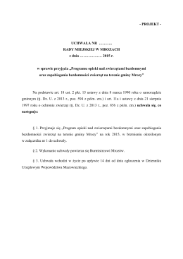 Zarządzenie Nr 8/2015 Burmistrza Tyszowiec z dnia 30 stycznia