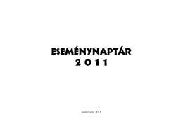 Eseménynaptár 2011 - Romániai Magyar Demokrata Szövetség