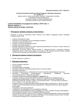 Kryteria naboru do służby w KP PSP Sanok