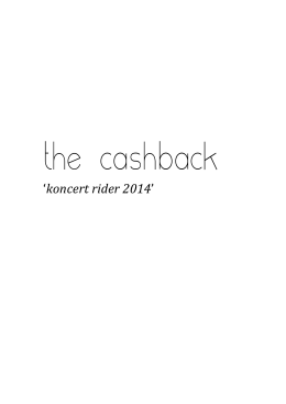 the cashback - Rider 2014 január