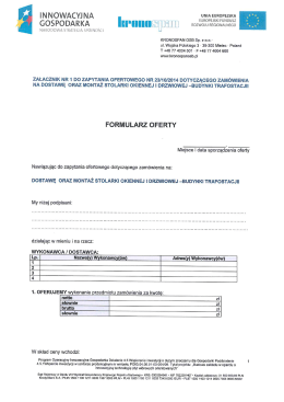 Formularz oferty 19/11/2014