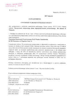 • Stan na dzień 01.06.2013 • Ceny podane są w EURO i