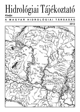 Kiadja: - Magyar Hidrológiai Társaság