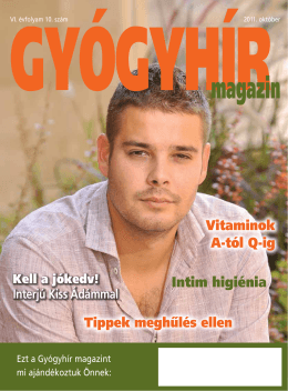 2011. október - Gyógyhír Magazin