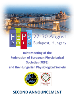 FEPS 2014 Congress Budapest, Hungary, ANNOUNCEMENT