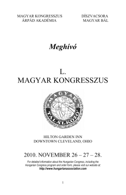 2010 50. Magyar Kongresszus és Bál