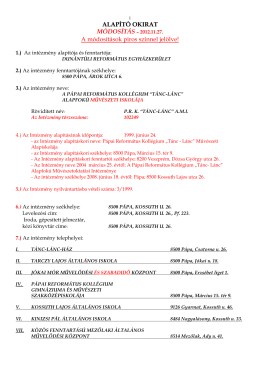 Alapító okirat módosítása 2012.11.27