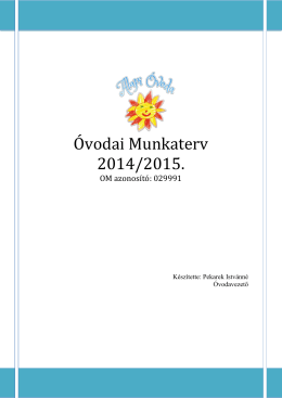 Óvodai Munkaterv 2014/2015.