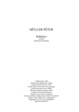 Müller Péter – Jóskönyv - orommel